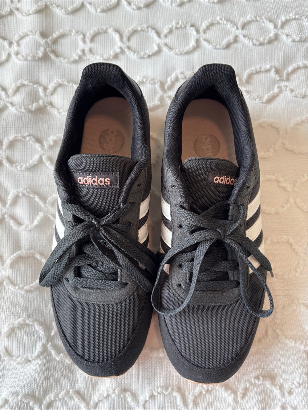 adidas Black Sneakers with White Stripes - Picture 2 of 5